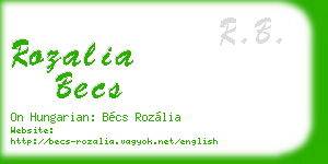 rozalia becs business card