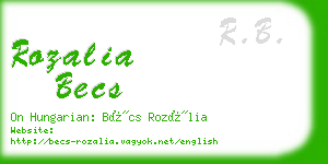 rozalia becs business card